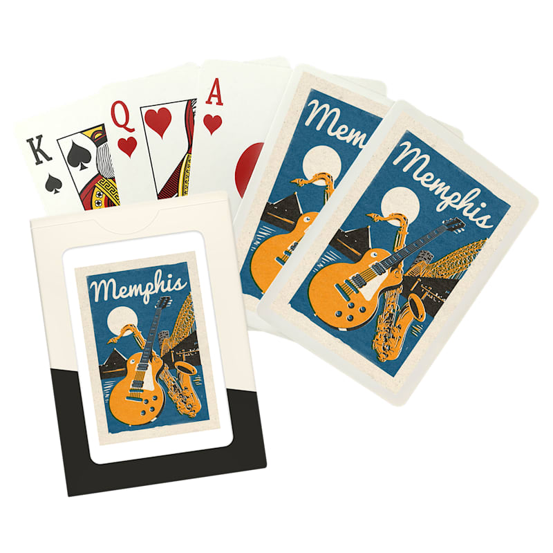 Lantern Press Memphis Tennessee Music Playing Cards