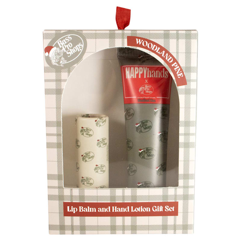 Bass Pro Shops Woodland Pine Plaid Lip Balm and Hand Lotion Gift Set