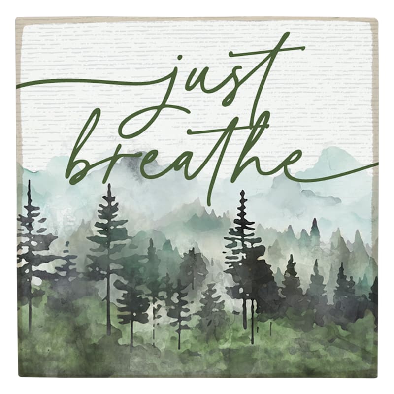 Sincere Surroundings Just Breathe Forest Square Magnet