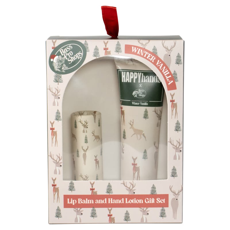 Bass Pro Shops Vanilla Plaid Lip Balm and Hand Lotion Gift Set