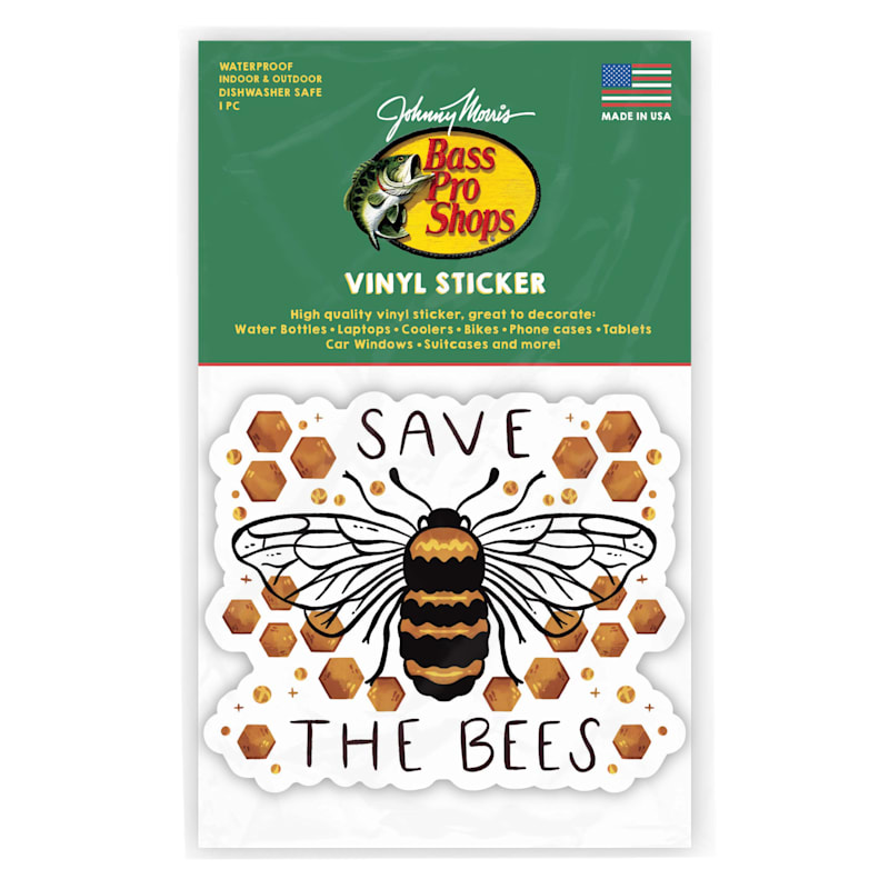 Bass Pro Shops Save The Bees Vinyl Sticker