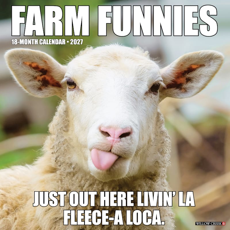 Willow Creek Press 2027 Farm Funnies 18-Month Wall Calendar
