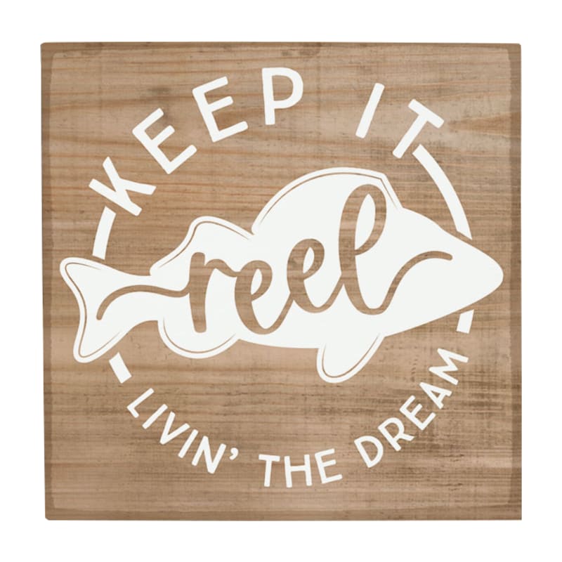 Sincere Surroundings Keep It Reel Fish Square Magnet