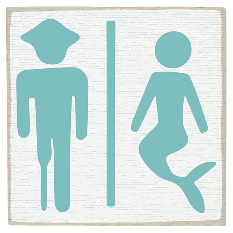 Sincere Surroundings Pirate and Mermaid Square Magnet