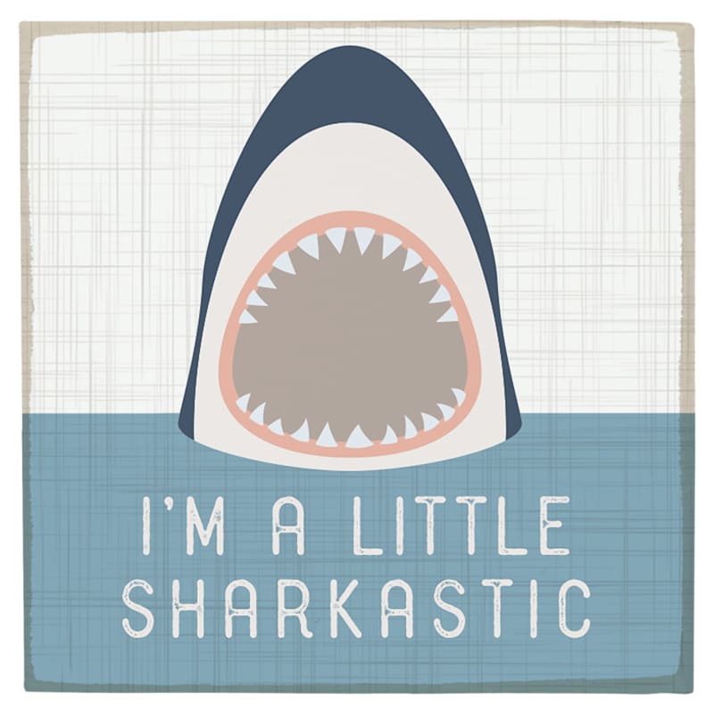 Sincere Surroundings Sharkastic Square Magnet