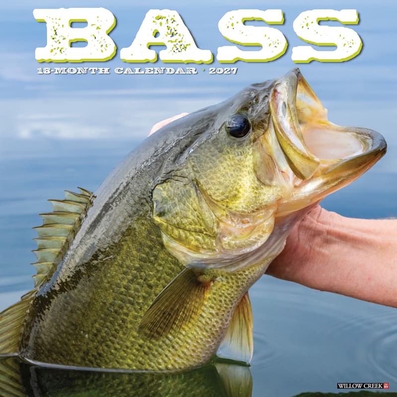 Willow Creek Press 2027 Bass 18-Month Wall Calendar
