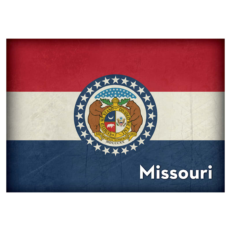 Missouri State Flag Souvenir Magnet