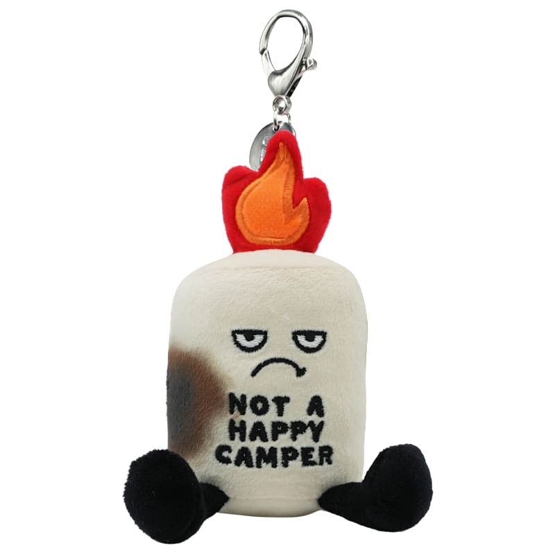 Punchkins Not A Happy Camper Marshmallow Plush Bag Charm