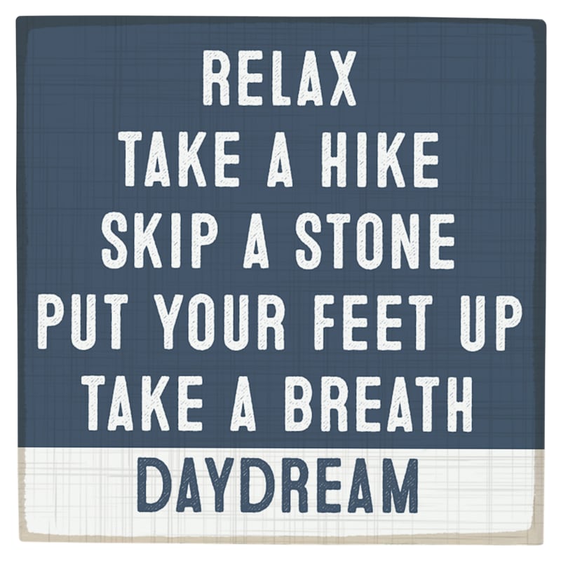 Sincere Surroundings Relax Hike Skip Square Magnet