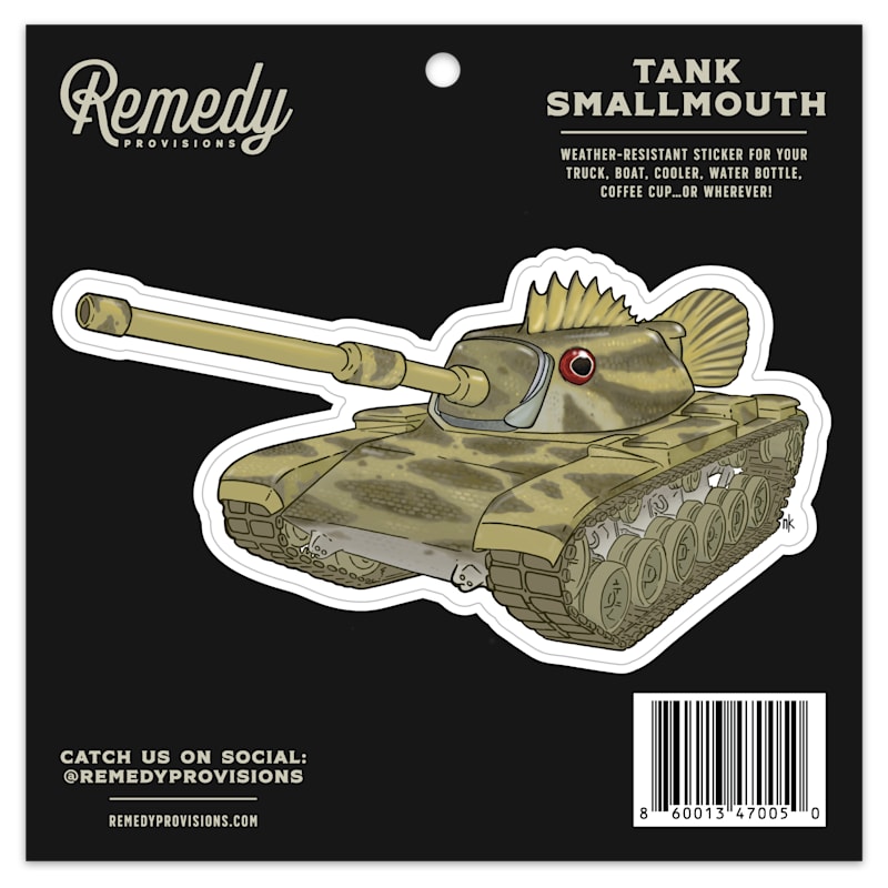 Remedy Provisions Tank Smallmouth Sticker