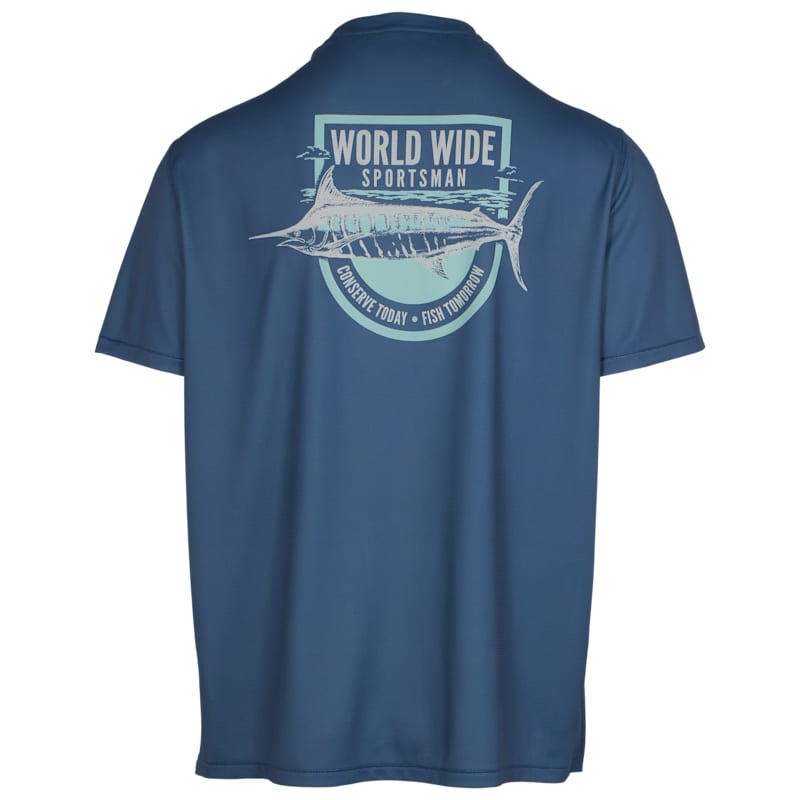 World Wide Sportsman 3D Cool Conserve Today Fish Tomorrow Short-Sleeve Shirt for Men