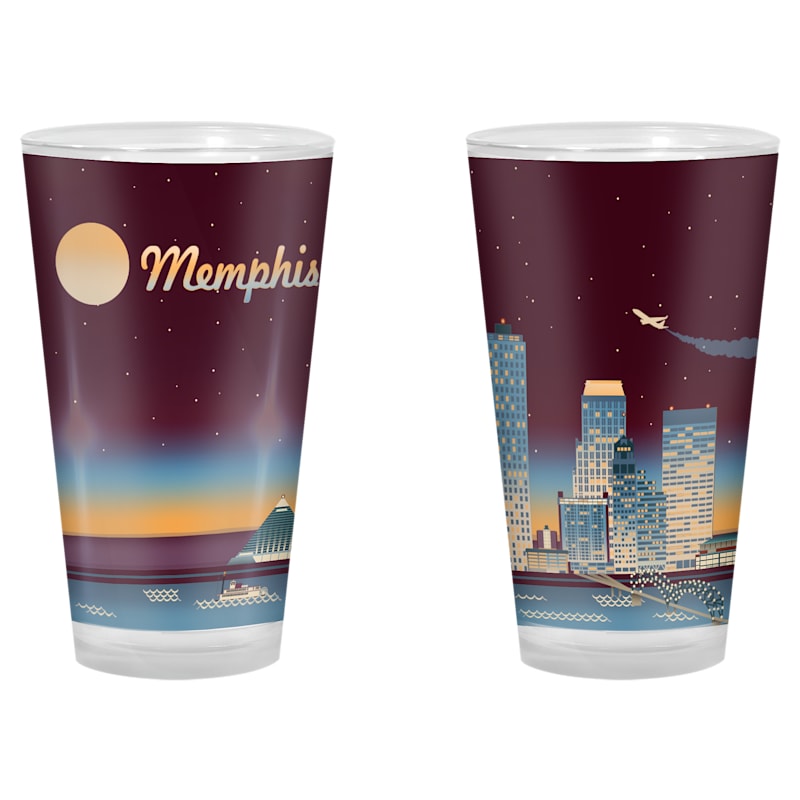 Lantern Press Memphis Retro Pint Glass