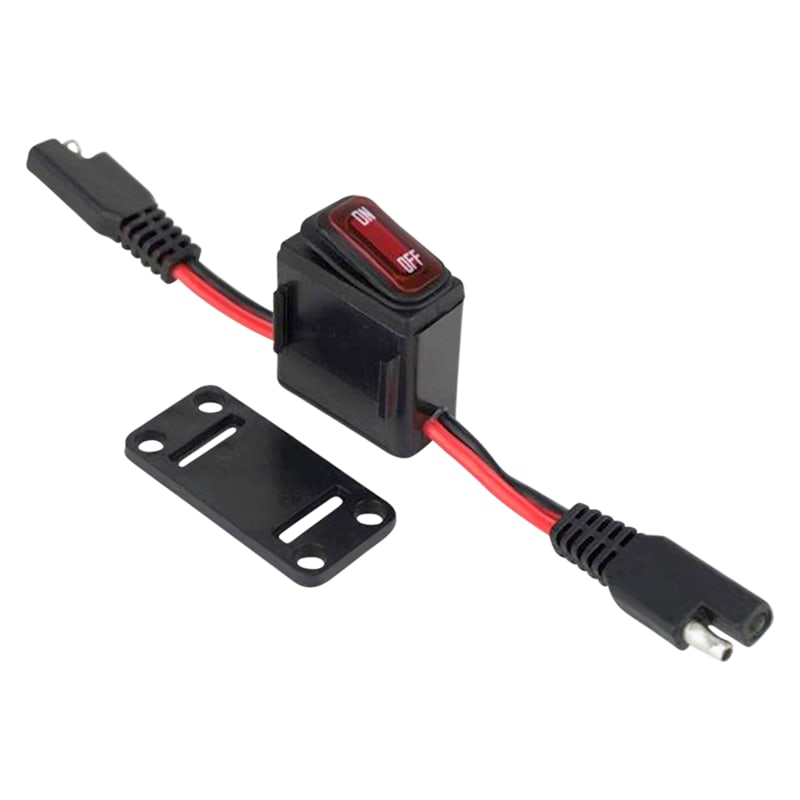Bazooka LED Back-Lighted Inline Switch 16A 12V SAE Plug