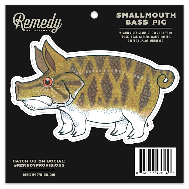Remedy Provisions Smallmouth Bass Pig Sticker