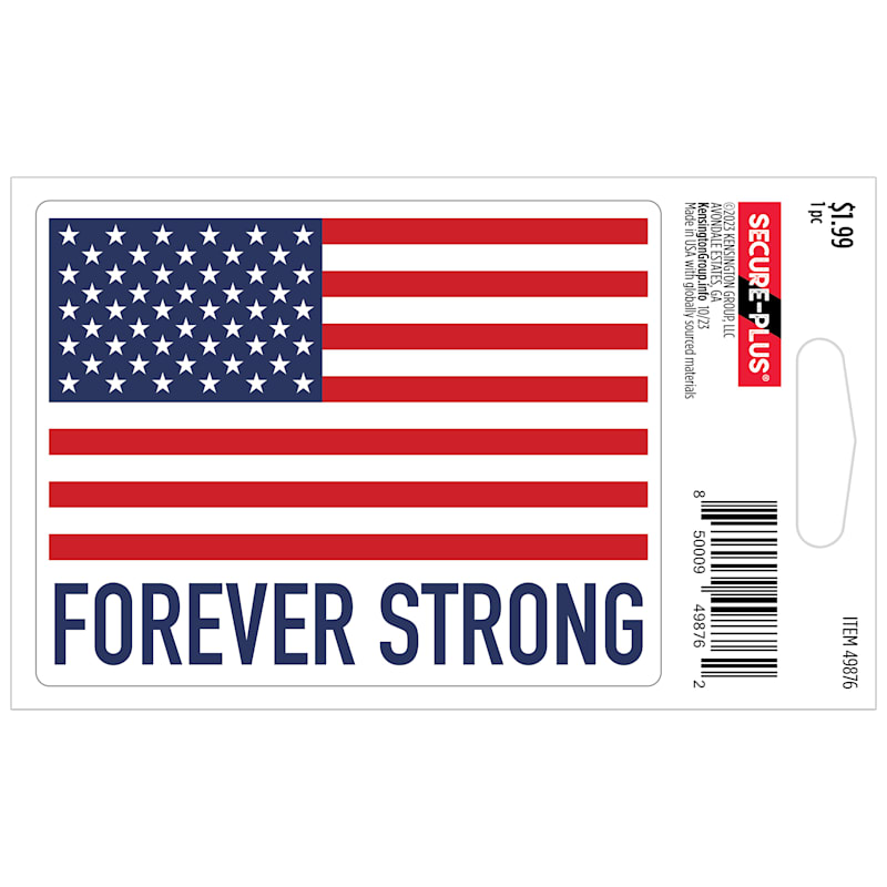 Secure-PlusForever Strong USA Flag Sticker
