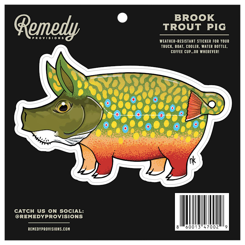 Remedy Provisions Brook Trout Pig Sticker