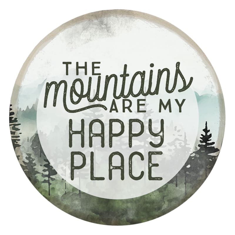 Sincere Surroundings Mountains Happy Scene Round Magnet