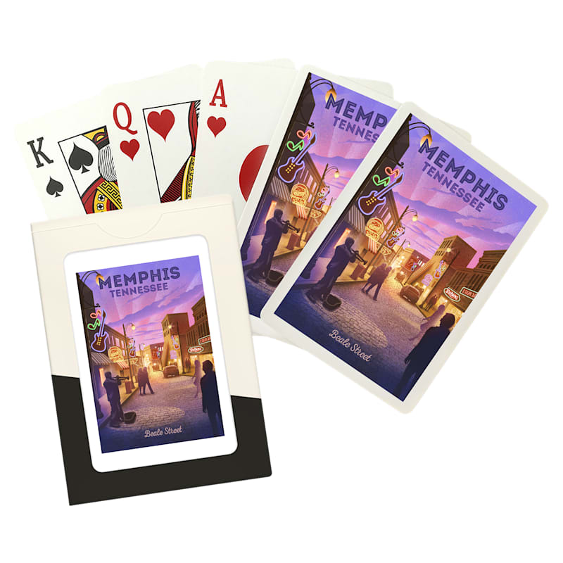 Lantern Press Memphis Tennessee Beale Street Playing Cards