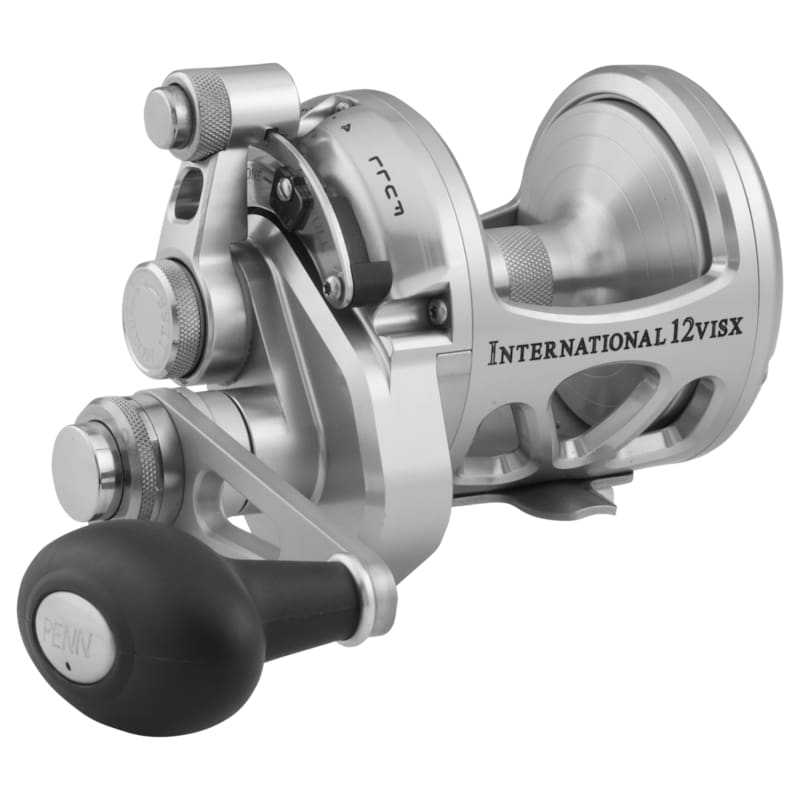 PENN International VISX Silver Two-Speed Lever Drag Reel