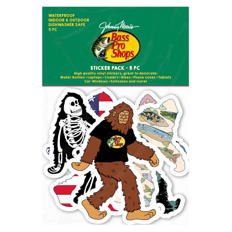 Bass Pro Shops Bigfoot 5-Piece Sticker Pack