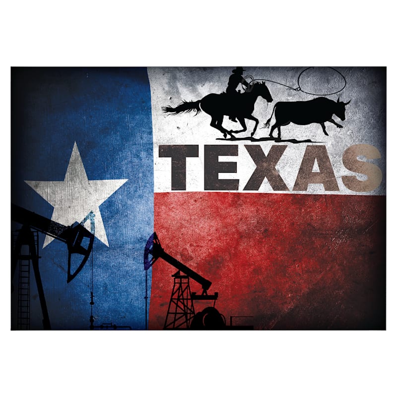 Texas Themed State Flag Souvenir Magnet