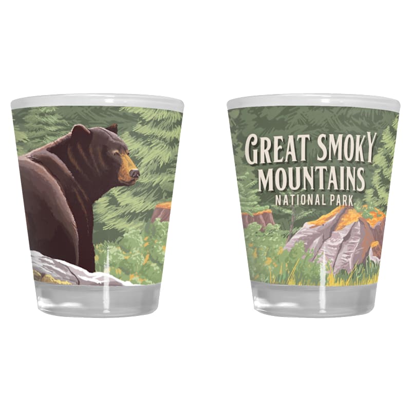 Lantern Press Great Smoky Mountains Painterly Shot Glass