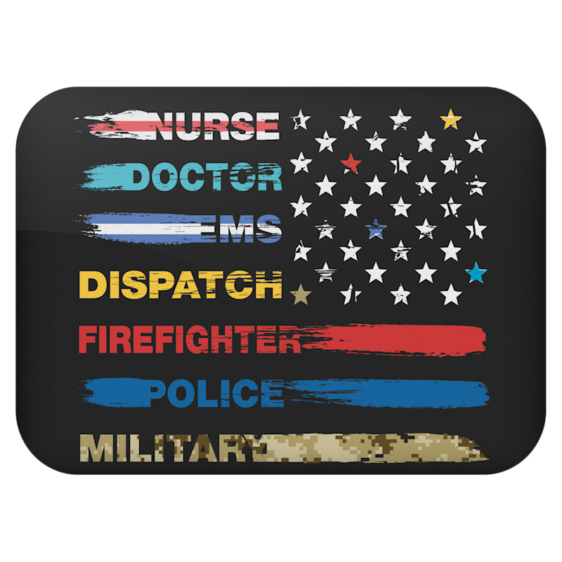 First Responder Flag Souvenir Magnet