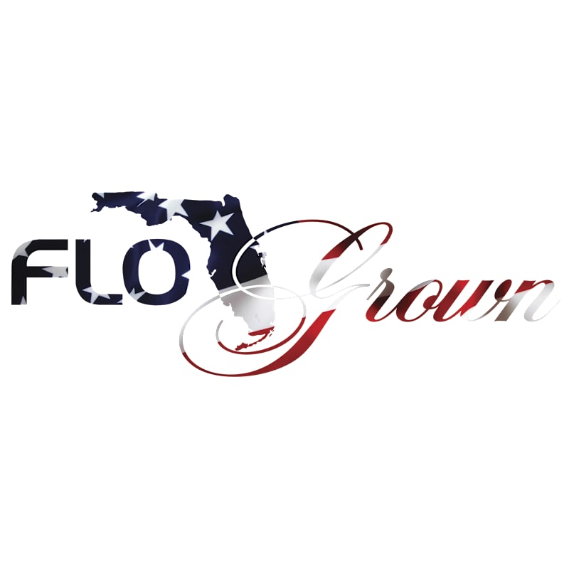 FloGrown American Flag Script Logo Vinyl Decal