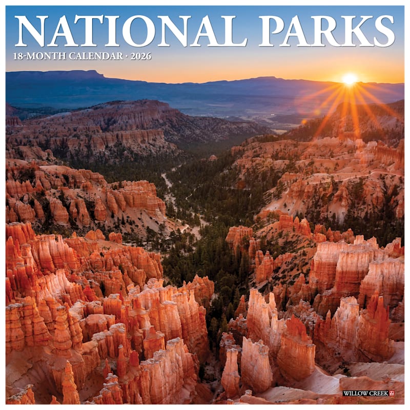 Willow Creek Press 2026 National Parks 18-Month Wall Calendar