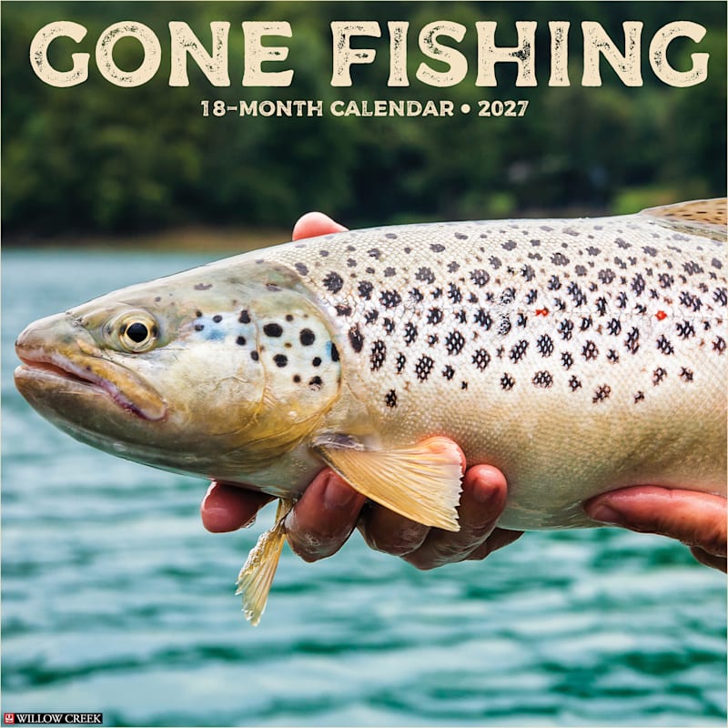 Willow Creek Press 2027 Gone Fishing 18-Month Wall Calendar