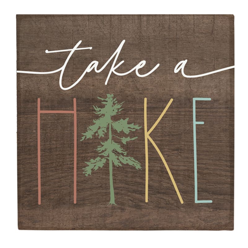 Sincere Surroundings Take A Hike Tree Square Magnet