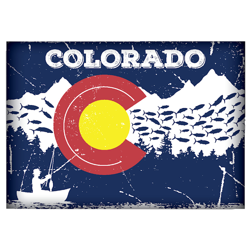 Colorado Themed State Flag Souvenir Magnet