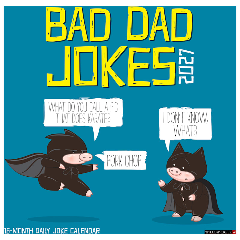 Willow Creek Press 2027 Bad Dad Jokes 18-Month Wall Calendar
