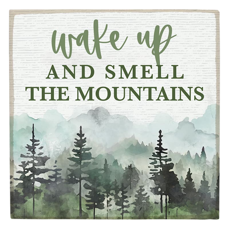 Sincere Surroundings Smell The Mountains Square Magnet