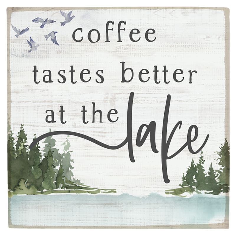 Sincere Surroundings Coffee Tastes Better Square Magnet