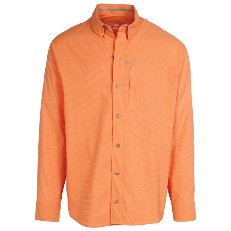World Wide Sportsman 3D Cool Seacrest Long-Sleeve Button-Down Shirt