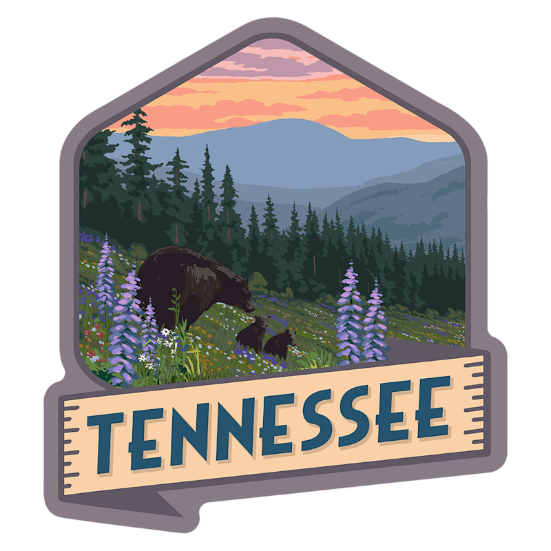 Lantern Press Tennessee Bears Die-Cut Sticker