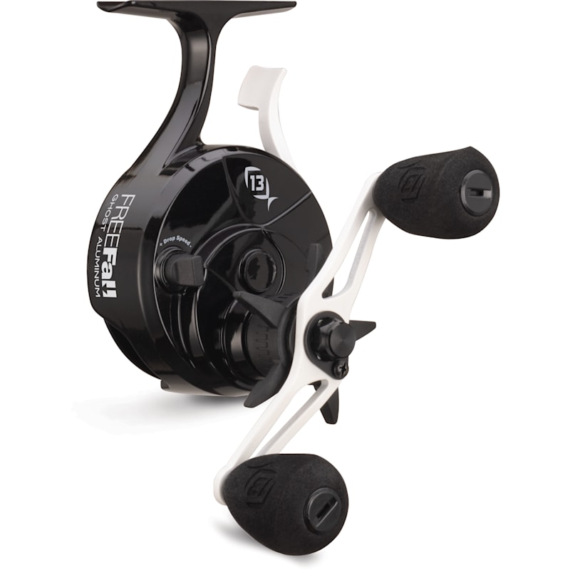 13 Fishing FreeFall Ghost Aluminum Inline Ice Fishing Reel