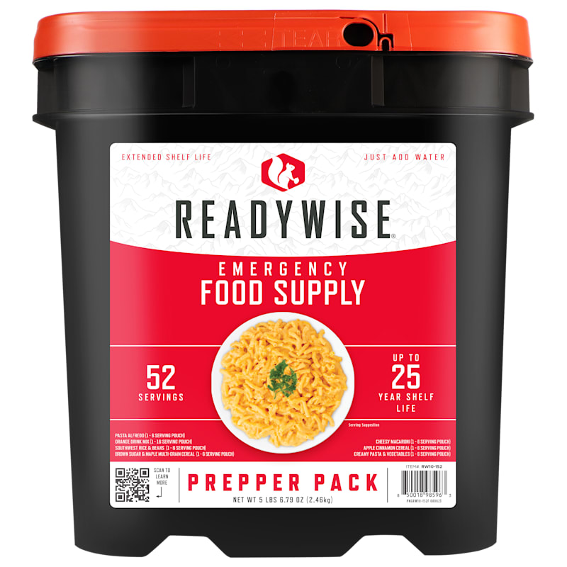 ReadyWise Prepper Pack Emergency Food Supply Bucket