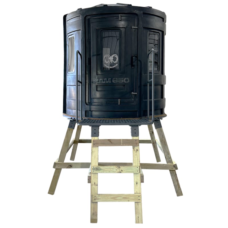 Ram Blinds RAM 650 Hunting Blind with Clear Windows, Platform, and Landing