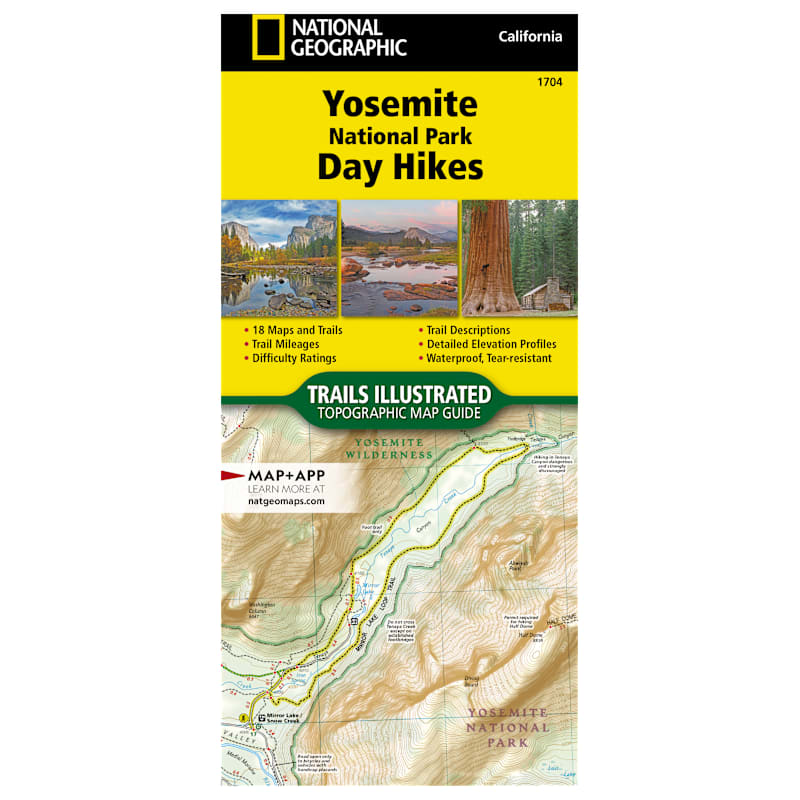 National Geographic National Park Day Hikes Topographic Map with Illustrated Trails