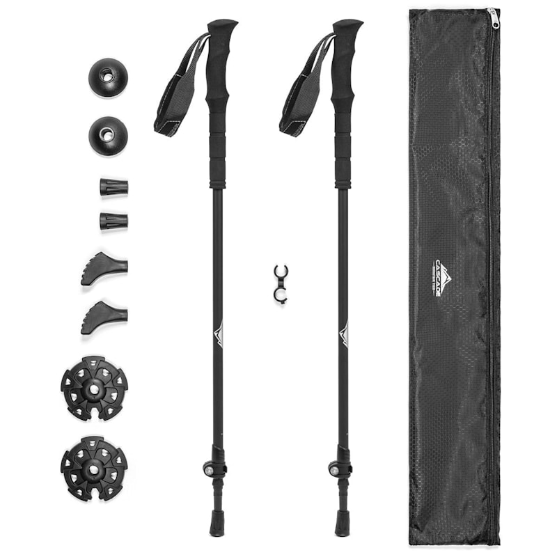 Cascade Mountain Tech Ultralight Carbon-Fiber Quick-Lock 2-Section Trekking Poles