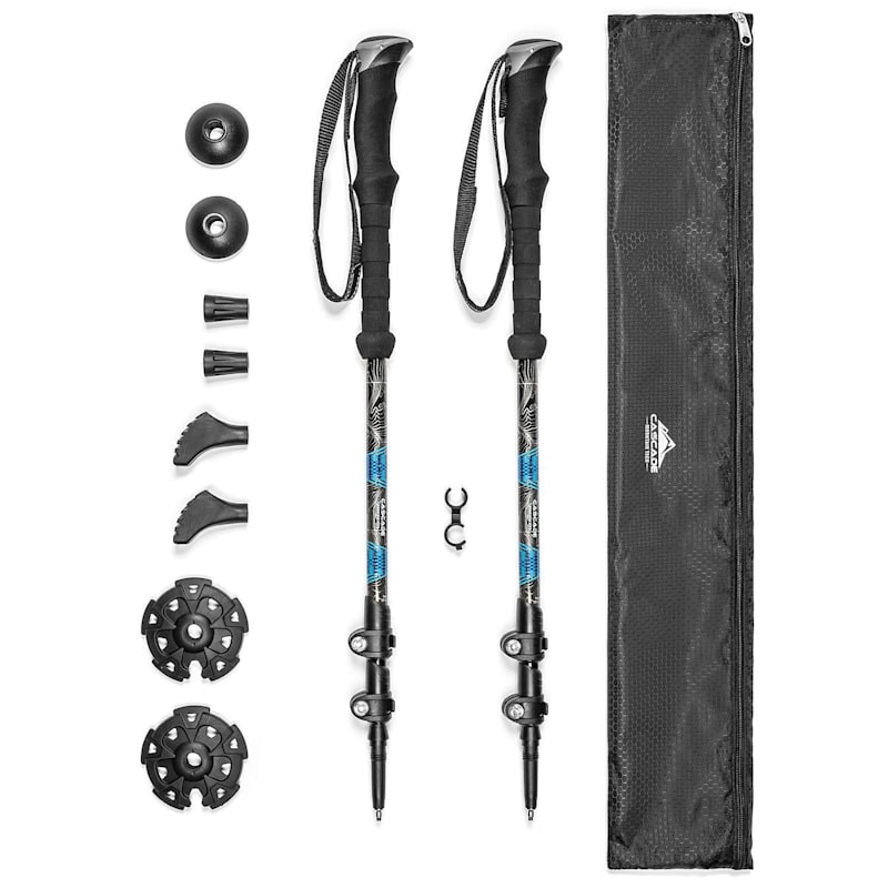 Cascade Mountain Tech Carbon-Fiber Quick-Lock Trekking Poles with EVA Grips