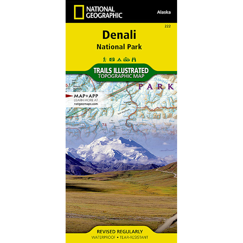 National Geographic National Park Topographic Map with Illustrated Trails