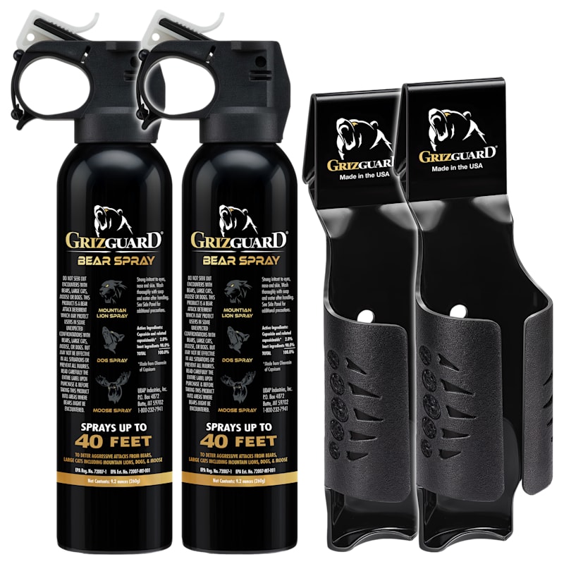 UDAP Griz Guard Bear Spray Double Pack with Holster