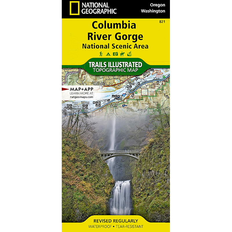 National Geographic National Scenic Area Illustrated Trails and Topographic Map