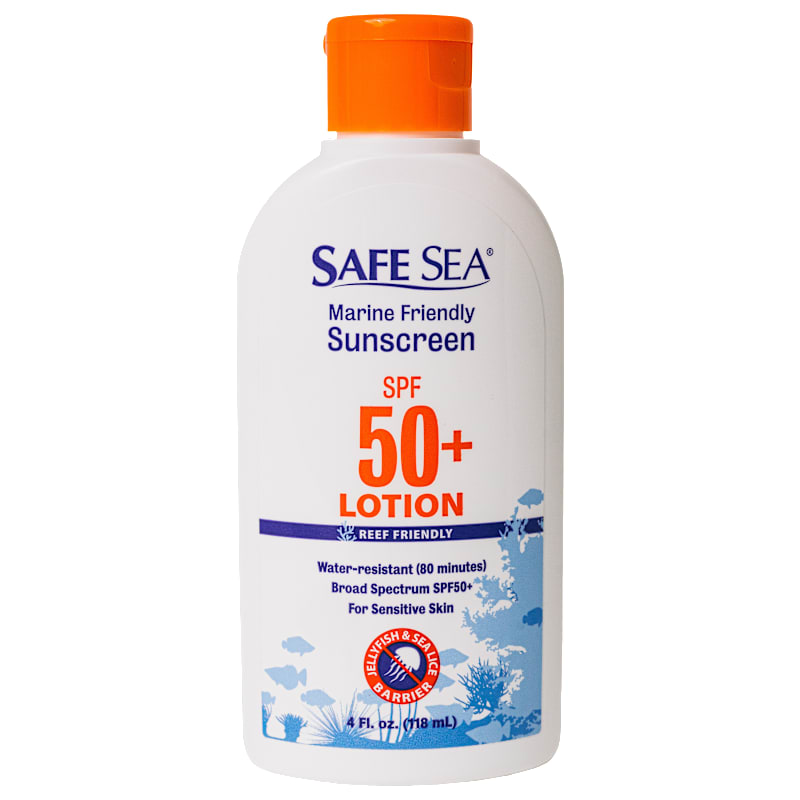 Safe Sea Sunscreen with Jellyfish and Sea Lice Sting Protective Lotion