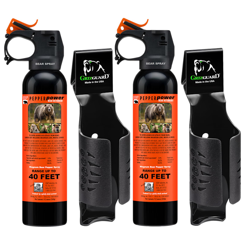UDAP Magnum Bear Spray 2-Pack with Griz Guard Holster