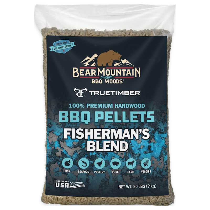 Bear Mountain BBQ Woods TrueTimber Fisherman's Blend Premium Hardwood BBQ Pellets