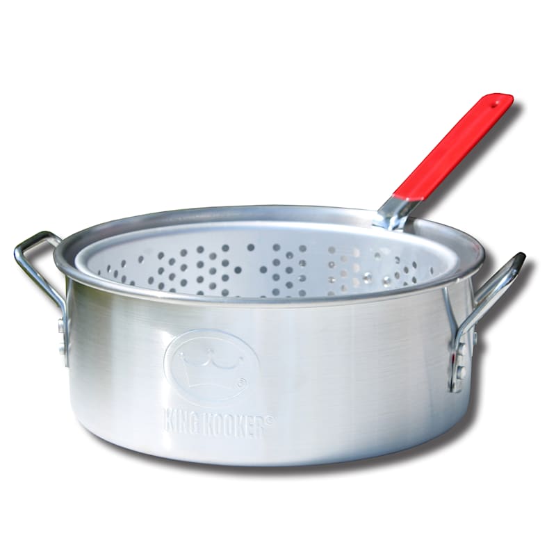 King Kooker 10-Quart Aluminum Fry Pan with Basket